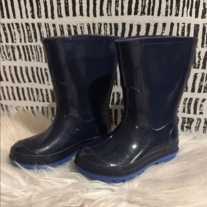 Kids Navy Blue Rain Boots made in Canada sz 5/6